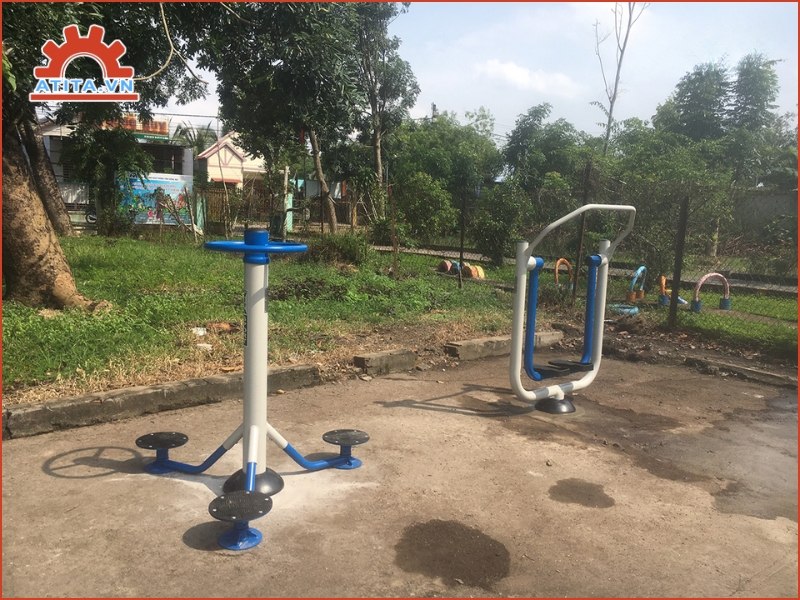 Khu vực vận động đa chức năng tạo điểm nhấn cho không gian công viên